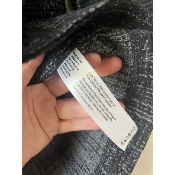 Eileen Fisher Organic Cotton Tencel Textured Open Jacket Small Black / Gray - Picture 6 of 7